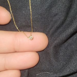 14k Gold (Stamped) and .25cttw Diamond Necklace